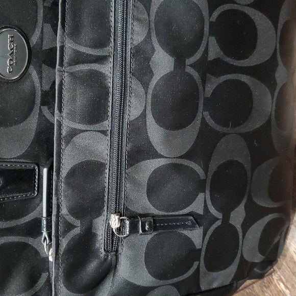Coach Black Signature Travel Bag/Diaper Bag - Picture 15 of 15